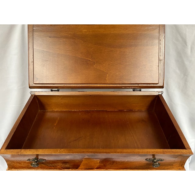 Wood Mid 20th Century Vintage Burl Wood Book Stack Side Table For Sale - Image 7 of 11