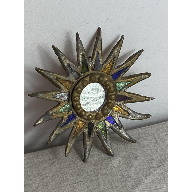 Sunburst Mirror in Lead in the style of Line Vautrin, 1960s For Sale - Image 17 of 17