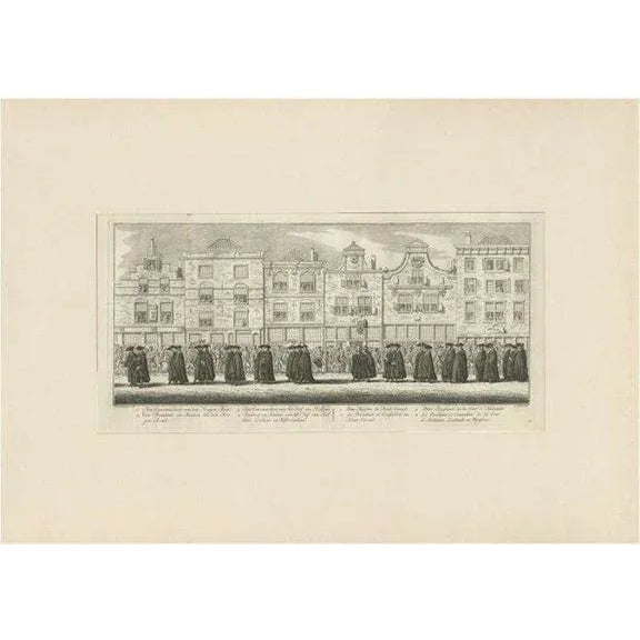 Fokke, Funeral Procession of Anna v an Hannover, 1761, Print For Sale - Image 6 of 6