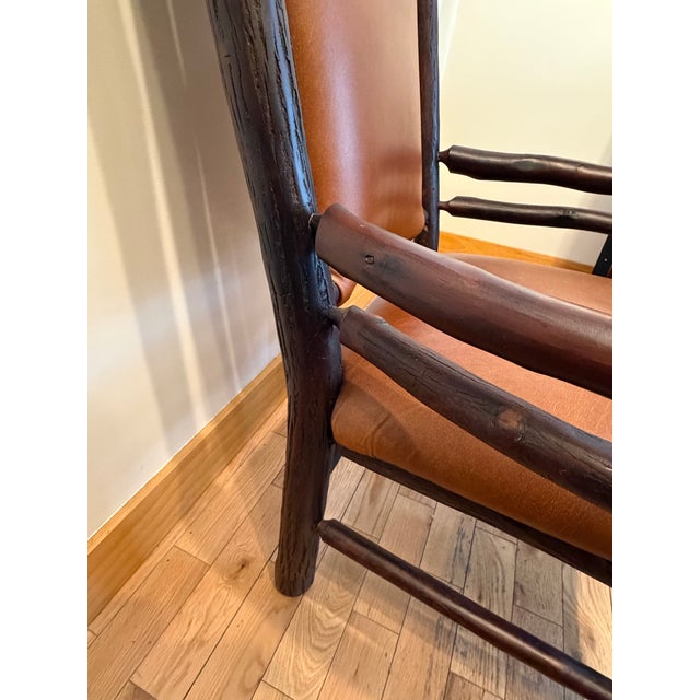 Old Hickory Furniture Co. Late 20th Century Pair of 2 Flat Rock Furniture Arm Chairs For Sale - Image 4 of 11