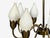 Cream 1950s Mid-Century Modern Fog & Mørup, Tulip Chandelier, Opal Glass, Brass For Sale - Image 8 of 12