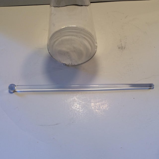 Vintage Glass Cocktail Mixing Pitcher & Stirrer Chairish