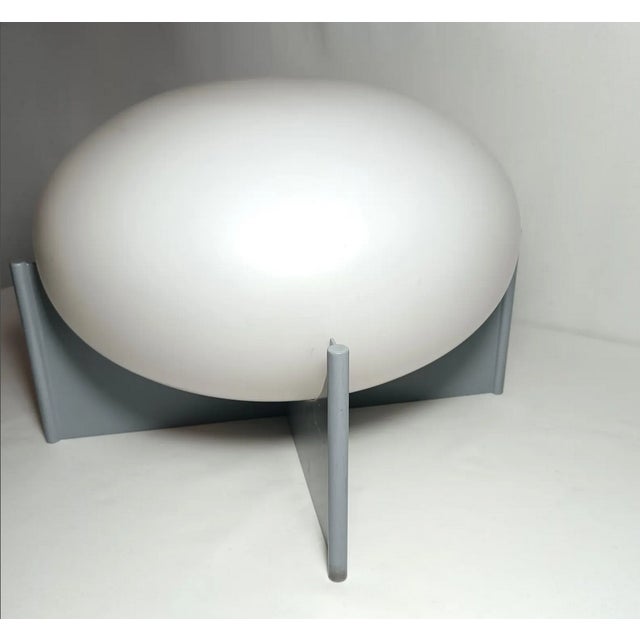 German Table Lamp with Opaline Glass Shade, 1980s For Sale - Image 6 of 12