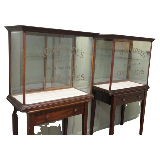 Brown Shop Display Cabinets from Rowntree's Chocolates, 1920, Set of 2 For Sale - Image 8 of 8