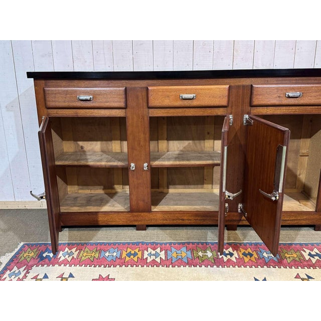 Mahogany Bistro Cabinet with Formica Top, 1950s For Sale - Image 9 of 18
