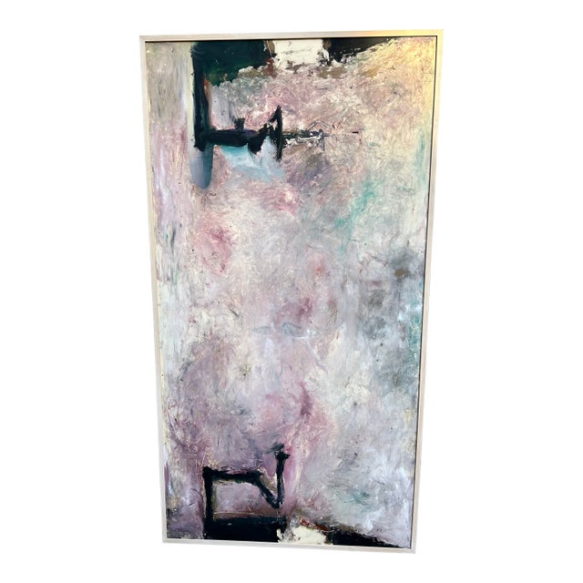 Giant Tom Lieber Abstract Monotype Oil Painting, Mixed Media For Sale