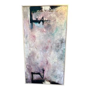 Giant Tom Lieber Abstract Monotype Oil Painting, Mixed Media