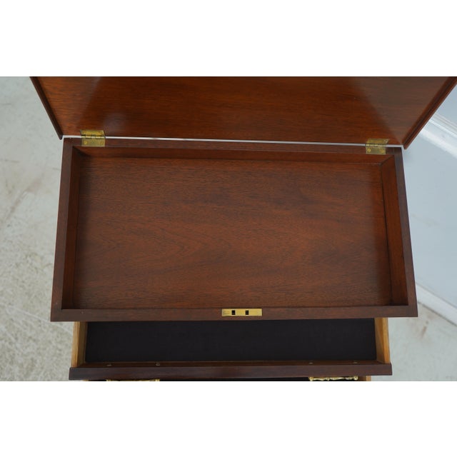 1980s Baker Colonial Williamsburg Collection Mahogany Silver Chest For Sale - Image 5 of 12