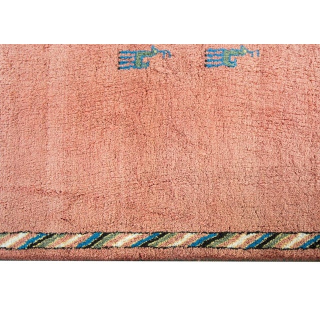 Orange Vintage Persian Gabbeh Rug For Sale - Image 8 of 12