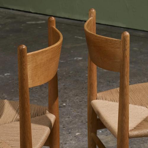 Model CH36 and CH37 Dining Chairs in Oak and Papercord by Hans J. Wegner for Carl Hansen, Denmark, 1960s, Set of 8 For Sale - Image 12 of 16