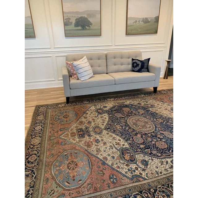 High-End Collector's Antique Ferahan Sarouk Rug 8.4 x 11.4 For Sale - Image 9 of 14