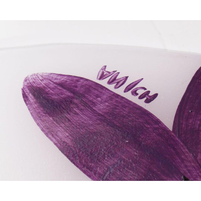 Kosta Boda Flower Glass Plate by Anne Nilsson For Sale In Indianapolis - Image 6 of 6