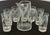 Rare-cut glass pitcher, and 7 glass set from the mid 20th century The pieces in the set R hand cut and slightly frosted...
