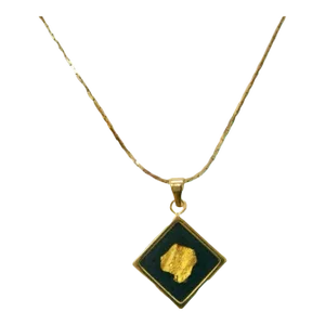 1970s Vintage Gorgeous Shadowed Boxed 14K.Gold Chip Necklace