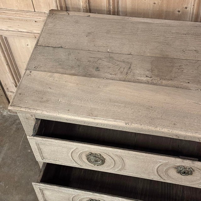 18th Century French Louis XVI Period Commode in Stripped Oak For Sale - Image 14 of 16