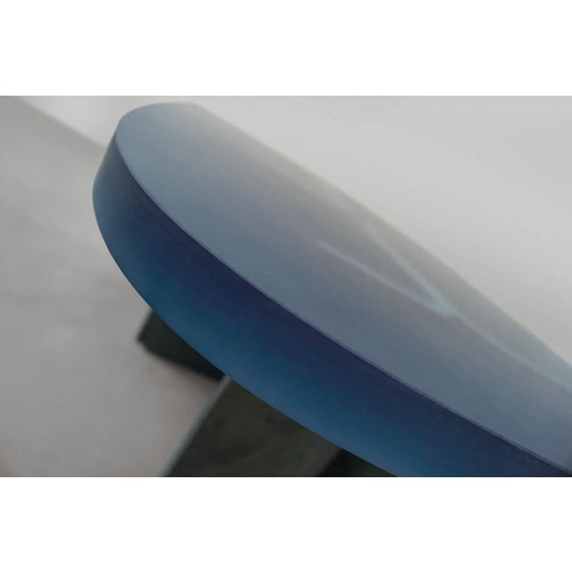 Brushed Steel & Resin Fossil Side Table by Daniel Nikolovski & Danu Chirinciuc for KABINET, 2019 For Sale - Image 6 of 7