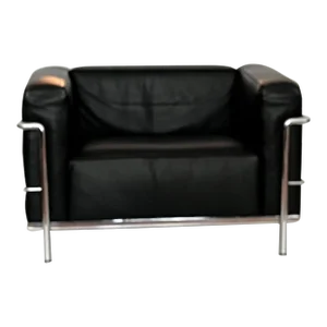 1990s Lc3 Grande Modele Armchair by Le Corbusier for Cassina, Black Leather