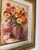 1980's Vintage Impressionist Floral Still Life Oil on Canvas Board Painting – Framed & Signed For Sale - Image 10 of 12