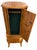 1960s Mid Century Revolving Jewelry Armoire in Oak Finish Free Standing Pilasters Mirror Chest of Draws For Sale - Image 4 of 17