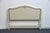 French Provincial Drexel Furniture Touraine Collection Custom Cream Painted Country French Provincial Full Size Headboard 200-520-1 For Sale - Image 3 of 6