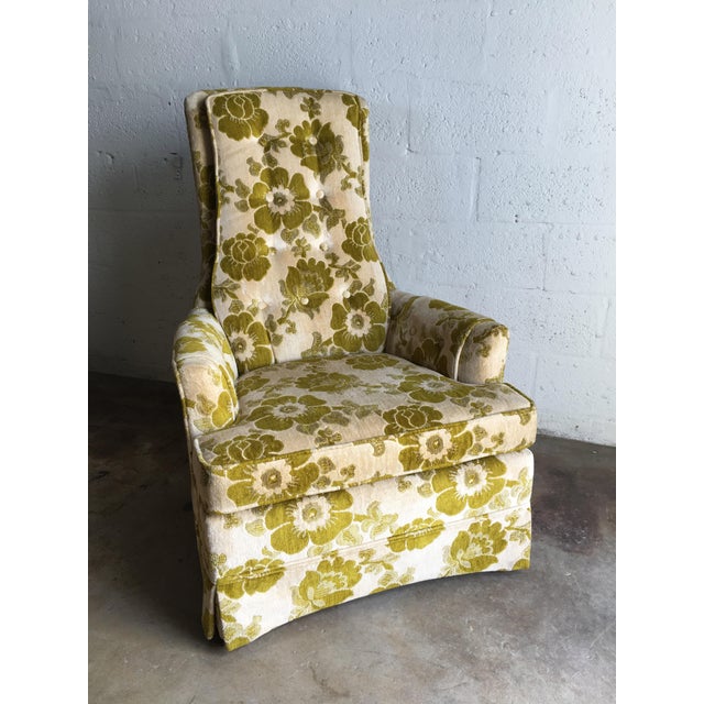 Vintage Mid Century Modern Upholstered High Back Chairs ...
