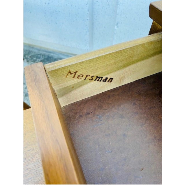 Mid 20th Century Pair of Mersman Solid Wood Single Drawer 2-Tier Step End Tables Model 8170 Classic MCM Style For Sale - Image 11 of 12