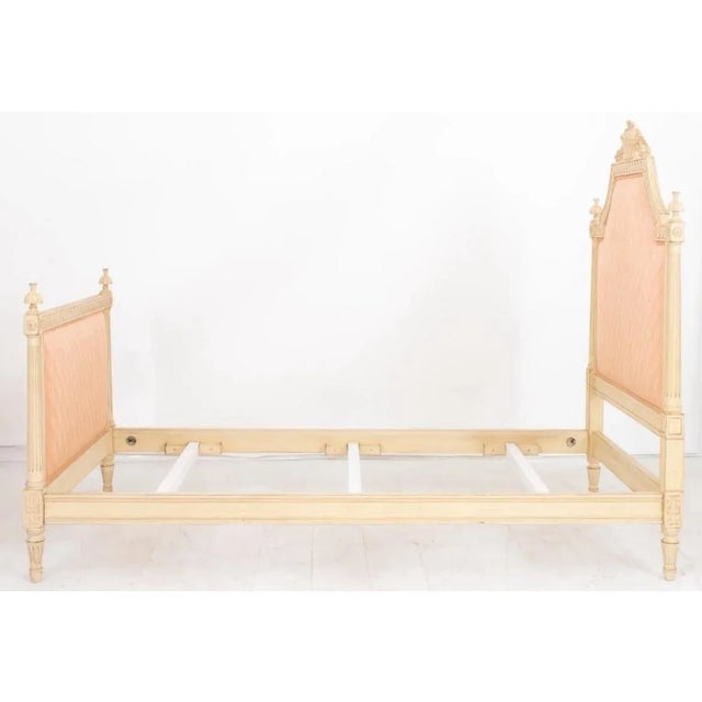 Wood Vintage Louis XVI Style Twin Painted Bed For Sale - Image 7 of 7