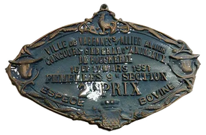 Blue Concours Agricole Varennes-sur-Allier Sign, 1991