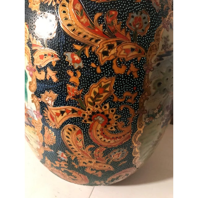 Gold Antique Satsuma Outdoor Scene Decorative Egg For Sale - Image 8 of 11