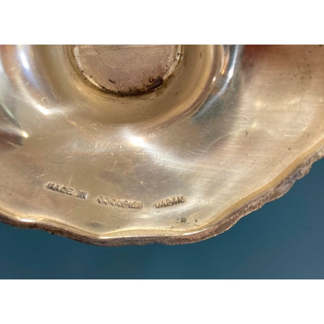 Vintage Silver-Plated Pedestal Basket With Ornate Handle For Sale - Image 4 of 5