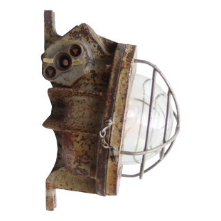 Industrial Cast Iron and Glass Wall Lamps from Grimmeisen, France For Sale