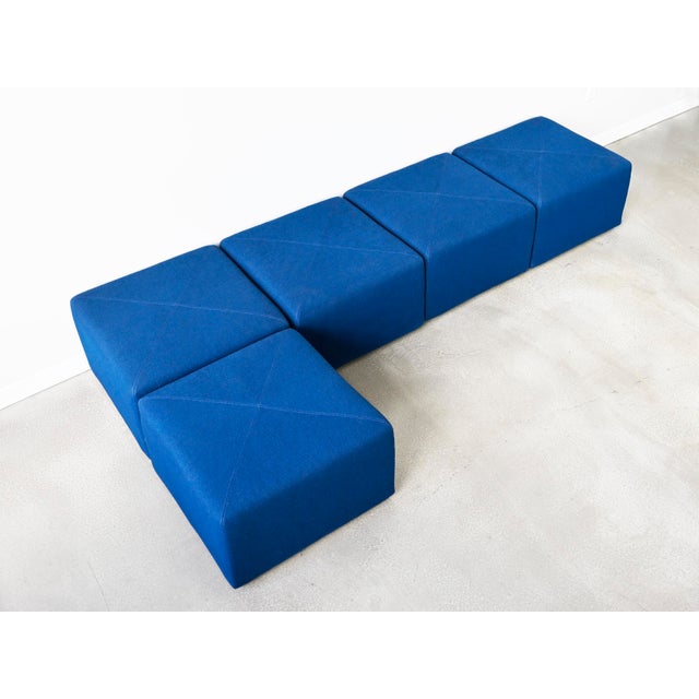 Modular Upholstered Sistema 61 Cube Seating by Giancarlo Piretti for Anonima Castelli - Set of 5 For Sale - Image 10 of 15