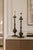 Metal Vintage Art Deco Italian Bronze Candlesticks Table Lamps, 1930, Set of 2 For Sale - Image 7 of 13