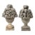 Pair of Vintage Cast Stone Fruit Basket Garden Finials & Architectural Urns For Sale