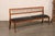 Yale Burge Mid 20th Century Yale Burge Spindle-Back Bench W/ Black Seat For Sale - Image 4 of 13