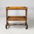Italian art deco foldable cart with 2 shelves in wood, 1930s Cart with double rectangular shelves, entirely made of wood....
