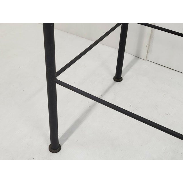 1950s Vintage Side or Coffee Table in Steel and Glass, 1950s For Sale - Image 5 of 7