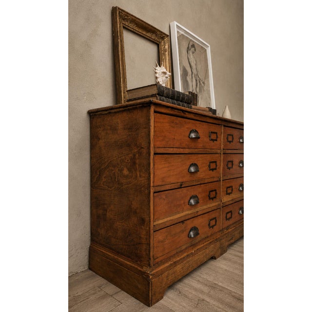 Antique English Pine Shop Chest of Drawers, UK, 1890s For Sale - Image 15 of 16