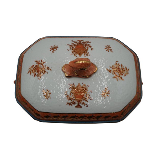 Chinese 1980s Andrea by Sadek Porcelain Soup Tureen & Plate For Sale - Image 3 of 15