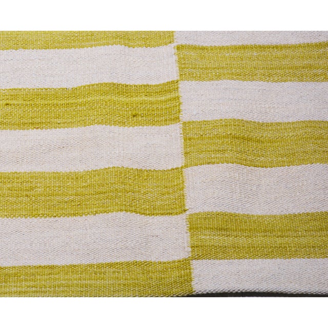 Shabby Chic Vintage Afghan Hand Made Organic Wool Natural Color Maimana Kilim,6'9"x9'4" For Sale - Image 3 of 5