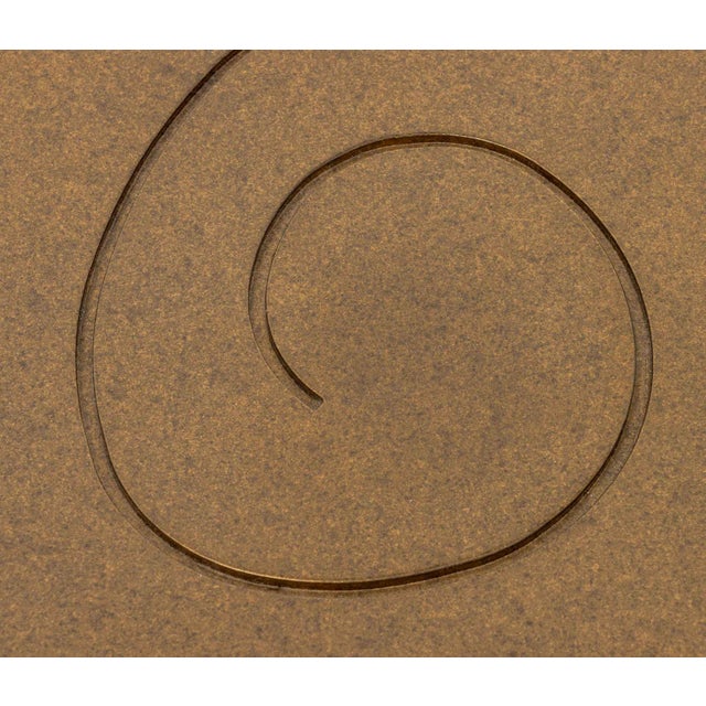 Late 20th Century Modern Bronzed Steel Conical Spiral Side Table For Sale - Image 5 of 6