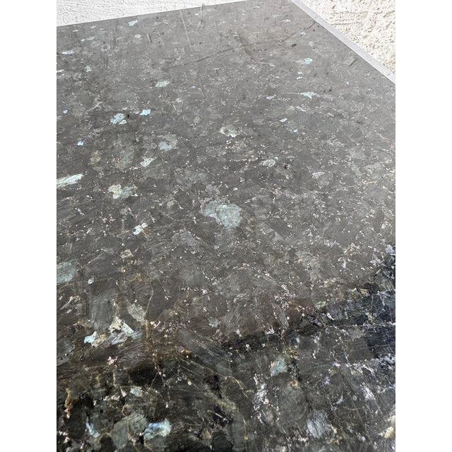 Vintage Rectangular Coffee Table with Black Terrazzo Top For Sale - Image 3 of 11