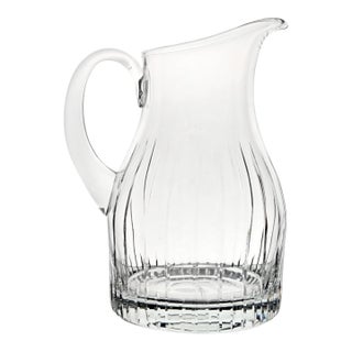 1990s Block Symphony Lead Crystal Water Pitcher For Sale