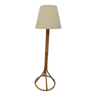 Vintage Tall Bamboo Floor Lamp For Sale