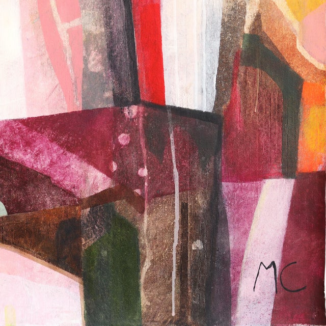 House on a Hill 2 - Colorful Original Contemporary House Landscape Acrylic Painting on Canvas by Maria C Bernhardsson For Sale In Los Angeles - Image 6 of 7