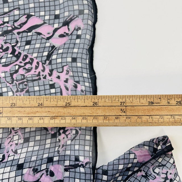 Hermes Grey Printed 100% Silk Scarf For Sale - Image 6 of 9