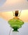 Green Table Lamp in Green and White Opaline Glass with Brass Details, 1880s For Sale - Image 8 of 9