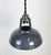 Vintage Industrial Grey Painted Ceiling Lamp For Sale - Image 4 of 16