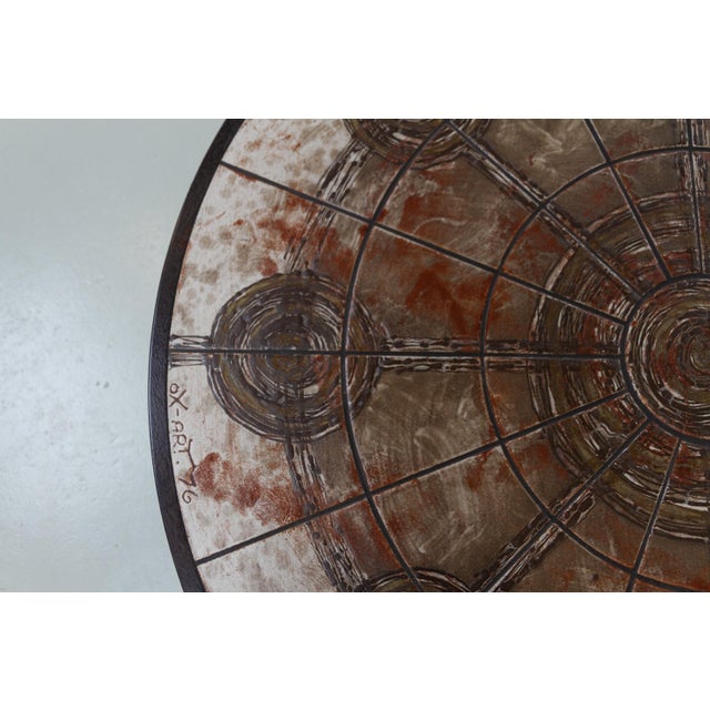 Danish Round Tiled Coffee Table by Ox-Art for Trioh, 1970s For Sale - Image 18 of 18