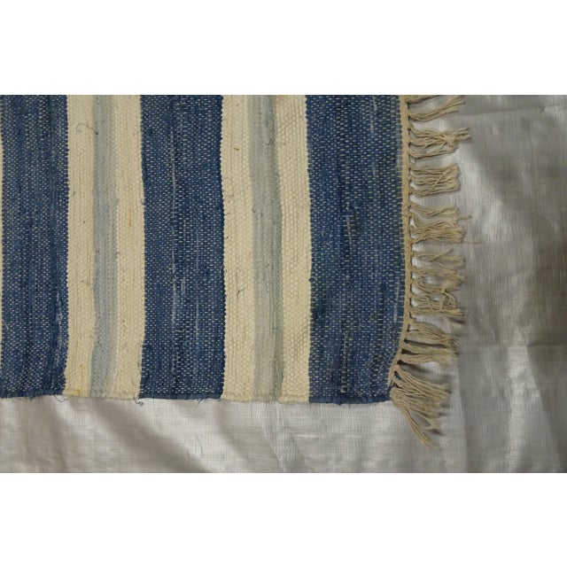 Rag Rug Swedish Mid Century For Sale - Image 4 of 7